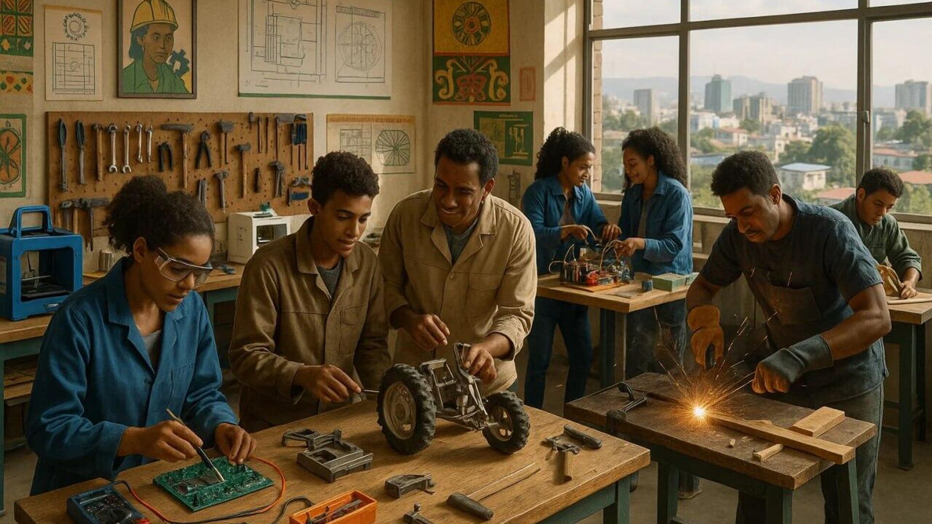 የሥራና ክህሎት ሚኒስቴር በ100 የሙያና ቴክኒክ ትምህርትና ሥልጠና ተቋማት የስታርትአፕ ድጋፍ ማዕከላትን ሊያቋቋም እንደሆነ አስታወቀ የሥራና ክህሎት ሚኒስቴር በ100 የሙያና ቴክኒክ ትምህርትና ሥልጠና ተቋማት የስታርትአፕ ድጋፍ ማዕከላትን ሊያቋቋም እንደሆነ አስታወቀ - Sputnik አፍሪካ, 1920, 10.07.2025