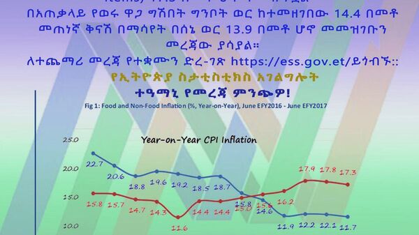 የሰኔ ወር አጠቃላይ የዋጋ ግሽበት ወደ 13 - Sputnik አፍሪካ
