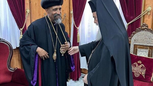 የኢየሩሳሌም ፓትርያርክ ከኢትዮጵያው ሊቀ ጳጳስ አቡነ ናትናኤል ጋር ተወያዩ - Sputnik አፍሪካ