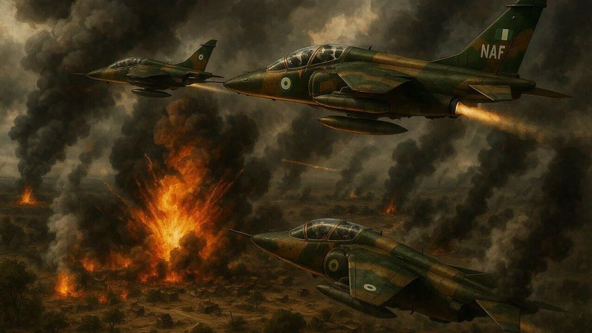 የናይጄሪያ አየር ኃይል በቦርኖ ግዛት 25 አሸባሪዎችን ገደለ፤ ጦሩ በፕላቱ 15 ወንበዴዎችን በቁጥጥር ስር ማዋሉን አስታውቋል የናይጄሪያ አየር ኃይል በቦርኖ ግዛት 25 አሸባሪዎችን ገደለ፤ ጦሩ በፕላቱ 15 ወንበዴዎችን በቁጥጥር ስር ማዋሉን አስታውቋል - Sputnik አፍሪካ, 1920, 21.09.2025