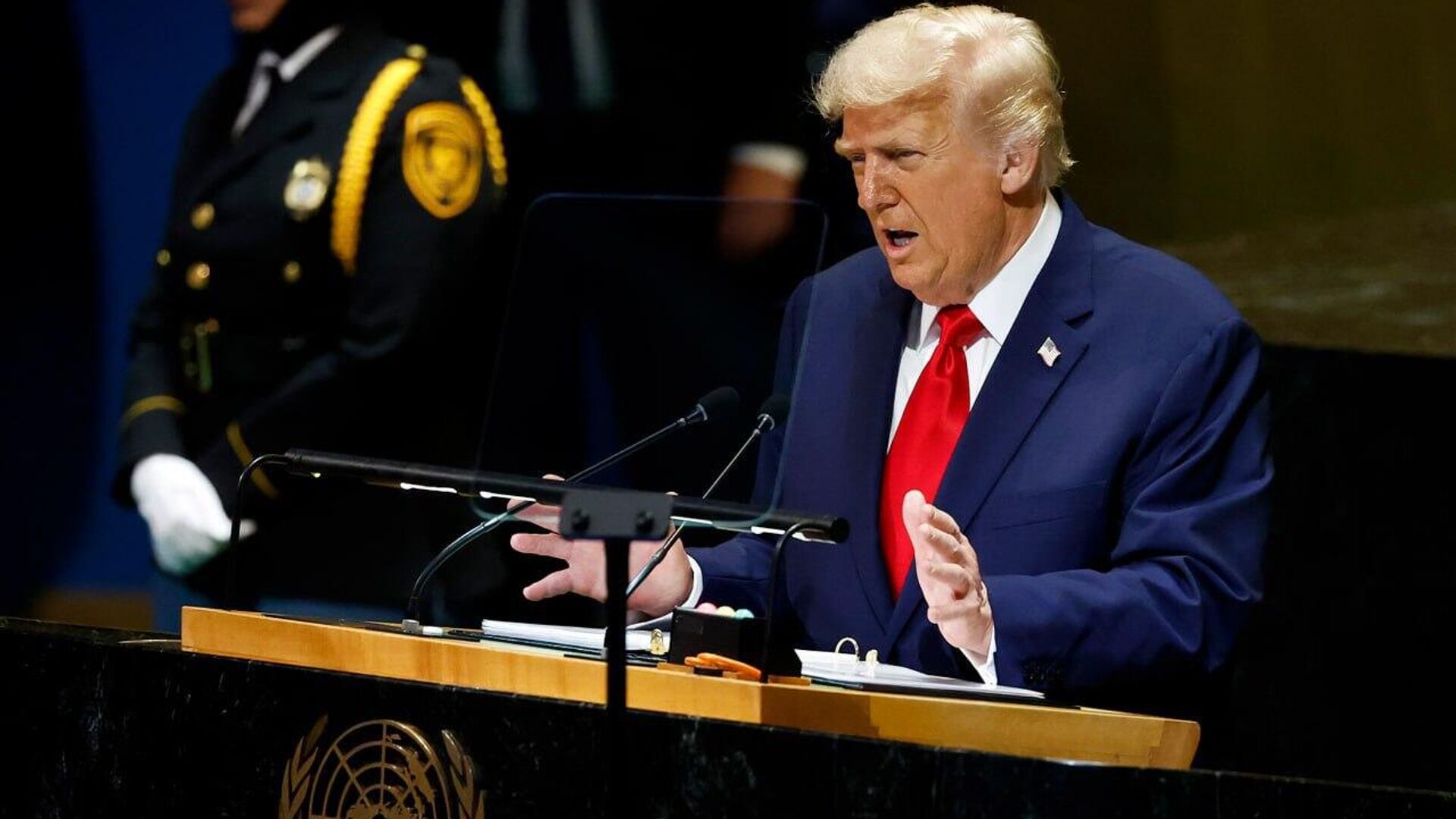 ፕሬዝዳንት ዶናልድ ትራምፕ በተባበሩት መንግሥታት ጠቅላላ ጉባኤ ላይ ከተናገሩት ዋና ዋና ነጥቦች፦ ፕሬዝዳንት ዶናልድ ትራምፕ በተባበሩት መንግሥታት ጠቅላላ ጉባኤ ላይ ከተናገሩት ዋና ዋና ነጥቦች፦ - Sputnik አፍሪካ, 1920, 23.09.2025