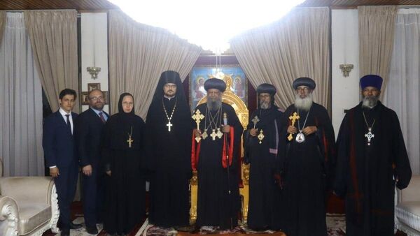 የሩሲያ ኦርቶዶክስ ቤተ-ክርስቲያን ልዑክ ከኢትዮጵያ ቅዱስ ፓትርያርክ ጋር ተወያዩ - Sputnik አፍሪካ