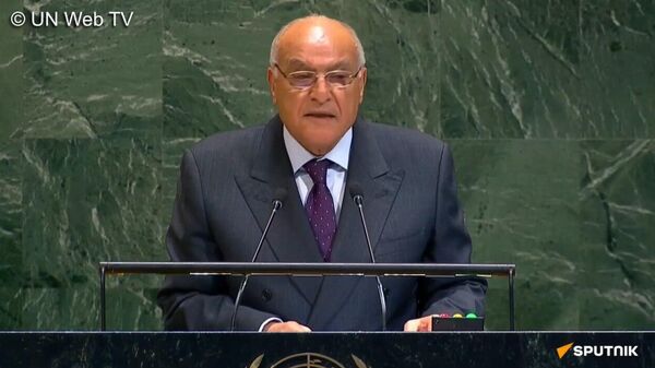 የአልጄሪያ ሚኒስትር ዴኤታ አህመድ አታፍ በኒውዮርክ የተባበሩት መንግሥታት ድርጅት ጠቅላላ ጉባኤ ንግግር - Sputnik አፍሪካ
