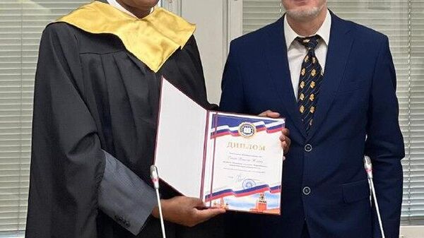 በሩሲያ የኢትዮጵያ አምባሳደር ገነት ተሾመ ከዩራሺያን ዓለም አቀፍ ዩኒቨርሲቲ የክብር ዶክትሬት ተበረከተላቸው - Sputnik አፍሪካ
