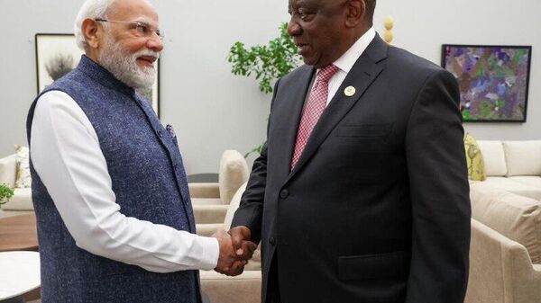 ሞዲ እና ራማፎሳ በህንድ እና በደቡብ አፍሪካ መካከል ያለውን የንግድ ልውውጥ ስለማስፋት ተወያዩ - Sputnik አፍሪካ