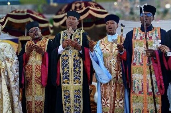 በኢትዮጵያና ከኢትዮጵያ ውጭ በድምቀት የተከበረው የቅዱስ ገብርኤል ዓመታዊ የንግሥ በዓል* በፎቶ - Sputnik አፍሪካ