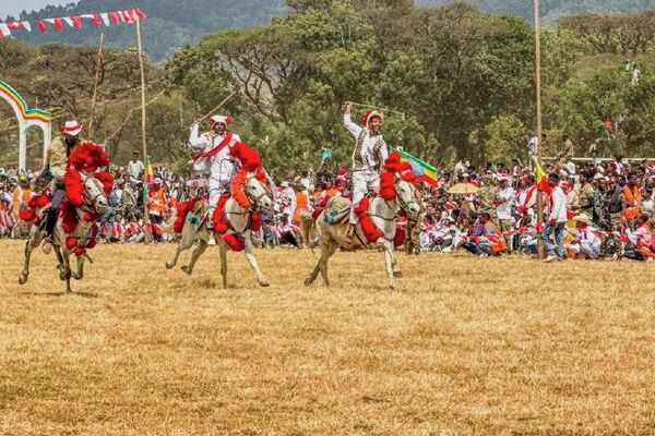 በ86ኛው የአገው ፈረሰኞች በዓል የፈረስ ግልቢያ ትርዒት ድንቅ ትዕይንቶች በምስል - Sputnik አፍሪካ