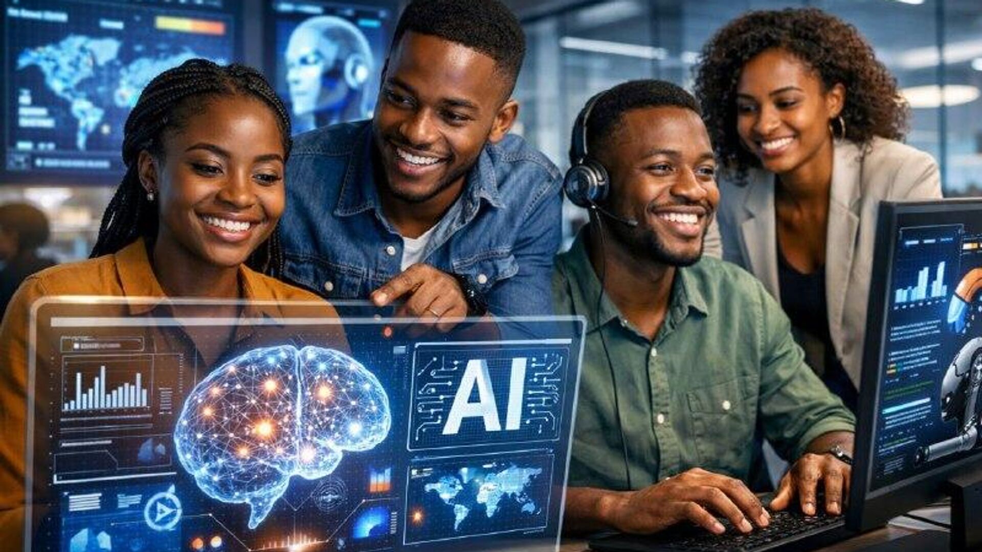 በ2035 በአፍሪካ በሚሊዮን የሚቆጠሩ የሥራ ዕድሎችን ለመፍጠር የሚያስችል ባለ 10 ቢሊዮን ዶላር የሰው ሠራሽ አስተውሎት ኢኒሼቲቭ ተጀመረ በ2035 በአፍሪካ በሚሊዮን የሚቆጠሩ የሥራ ዕድሎችን ለመፍጠር የሚያስችል ባለ 10 ቢሊዮን ዶላር የሰው ሠራሽ አስተውሎት ኢኒሼቲቭ ተጀመረ - Sputnik አፍሪካ, 1920, 24.02.2026