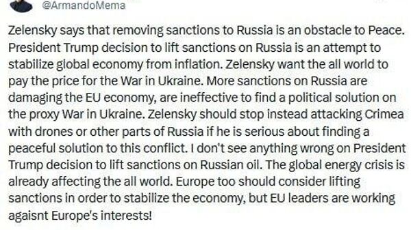 ትራምፕ በሩሲያ ላይ የተጣሉ ማዕቀቦችን ማንሳታቸው ትክክል ናቸው፤ ዘለንስኪ ዓለም ዋጋ እንዲከፍል ነው የሚፈልገው - ተንታኝ - Sputnik አፍሪካ