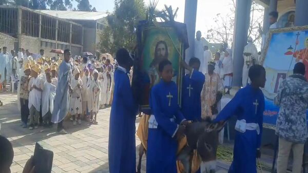  የሆሳዕና በዓል በኢትዮጵያ ኦርቶዶክስ ተዋሕዶ ቤተክርስቲያን በድምቀት ተከበረ  - Sputnik አፍሪካ