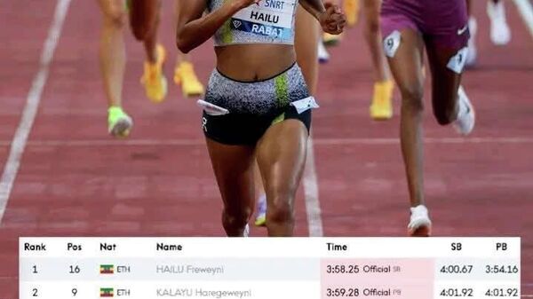 ኢትዮጵያዊቷ አትሌት ፍረወይኒ ሀይሉ የዳይመንድ ሊግ የሴቶች 1500 ሜትር ውድድርን አሸነፈች - Sputnik አፍሪካ