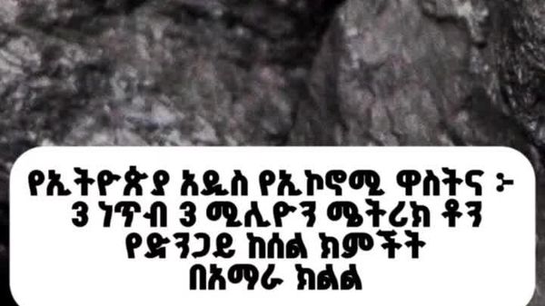 በደቡብ ወሎ ዞን አምባሰል ወረዳ የድንጋይ ከሰል ማዕድን የሙከራ ምርት ተጀመረ - Sputnik አፍሪካ