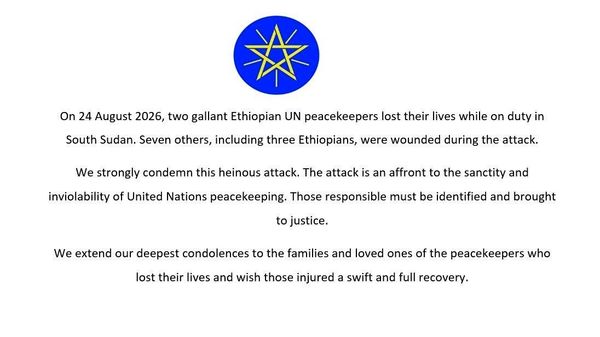 በደቡብ ሱዳን በሁለት ኢትዮጵያውያን ሰላም አስካባሪዎች ላይ የተፈጸመውን “አሰቃቂ ጥቃት” በጽኑ እናወግዛለን - የኢትዮጵያ መንግሥት - Sputnik አፍሪካ