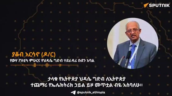 የኢትዮጵያ የውኃ ኃይል ኃብት ለቀጣናዊ ትስስር እየዋለ ነው - ኢትዮጵያዊ የውኃ ባለሙያ - Sputnik አፍሪካ